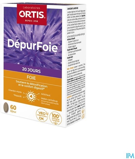 Ortis MethodDraine Depur Foie 60 Comprimés | Dépuratif - Détoxifiant