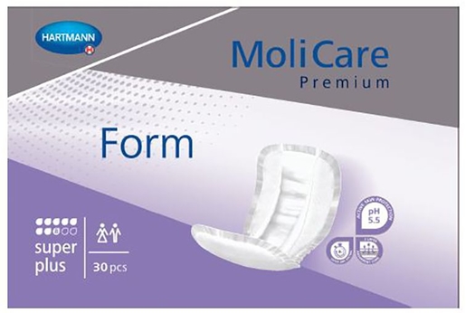 MoliCare Premium Form Super Plus Eén Maat 30 Inlegverbanden | Anatomische Inleggers