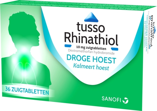 Tusso Rhinathiol 10mg 36 Zuigtabletten | Droge hoest
