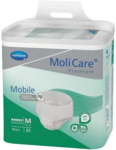 MoliCare Premium Mobile 5 Drops 14 Slips Taille Medium | Changes - Slips - Culottes