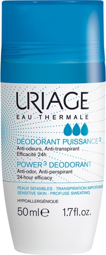Uriage Deodorant Power 3 Roll-On 50ml | Klassieke deodoranten