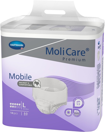 MoliCare Premium Mobile 8 Drops 14 Slips Taille Large | Changes - Slips - Culottes