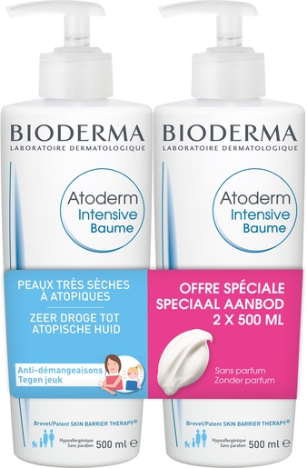 Bioderma Atoderm Intensive Baume 2x500ml (prix spécial) | Sécheresse cutanée - Hydratation
