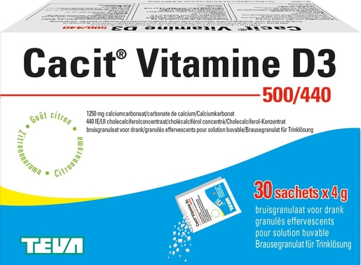 Cacit Vitamine D3 500/440 30 Zakjes | Calcium - Vitamine D