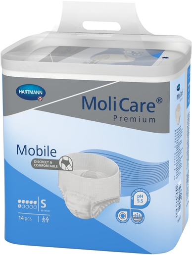 MoliCare Premium Mobile 6 Drops 14 Slips Maat Small | Verbanden - Slips - Broekjes