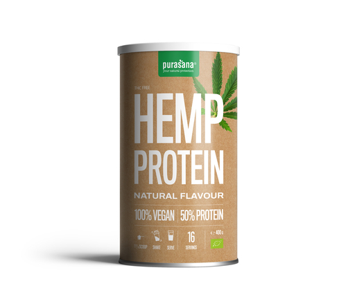 Purasana Organic Vegan Protein Bio Hemp (natural) 400g | Super Food