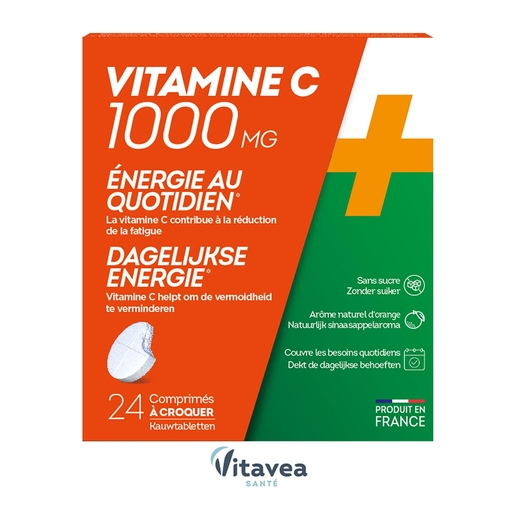 Vitavea Vitamin C 1000 mg 24 Kauwtabletten | Natuurlijk afweersysteem - Immuniteit