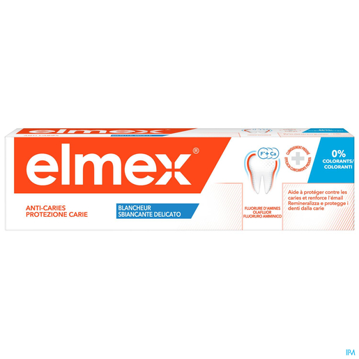 Elmex Dentifrice Blancheur Anti-Caries 75ml | Dentifrice - Hygiène dentaire