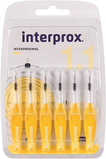 Interprox Premium 6 Interdentale Borsteltjes Mini 1,1mm | Tandfloss - Interdentale borsteltjes