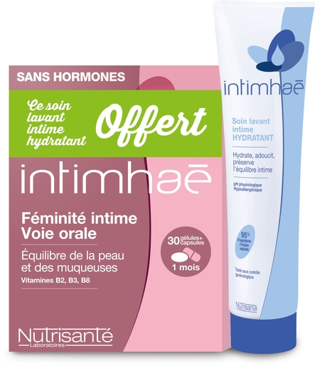 Intimhaé Féminité Intime 30 Capsules + 30 Gélules (avec soin lavant intime hydratant offert) | Bien-être féminin