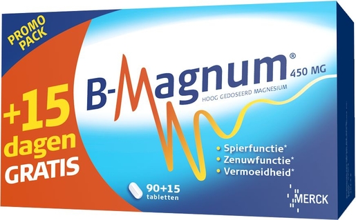 B-Magnum Promopack 90 tabletten (+ 15 gratis) | Stress - Ontspanning