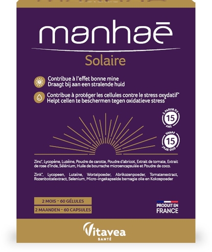 Manhae Solaire 60 Comprimés | Compléments alimentaires et activateurs bronzage