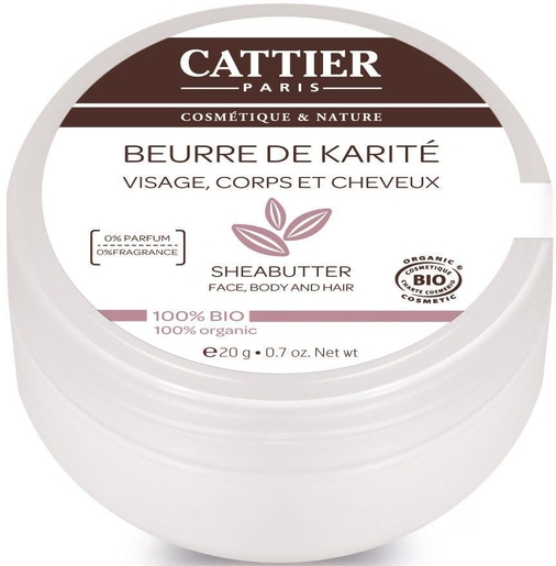 Cattier Beurre Karité Nature Bio 20ml | Produits Bio