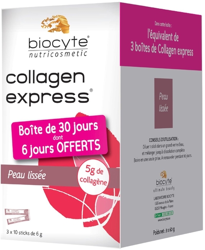 Biocyte Collagen Express Sticks 30x6g (6 dagen gratis) | Antiveroudering