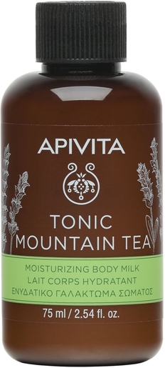 Apivita Tonic Mountain Tea Lait Corps Hydratant 75ml | Soins du corps