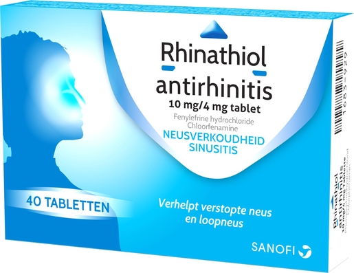 Rhinathiol Antirhinitis 40 Tabletten | Verstopte neus - Neussprays of -druppels