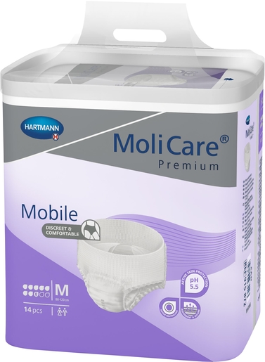 MoliCare Premium Mobile 8 Drops 14 Slips Taille Medium | Changes - Slips - Culottes