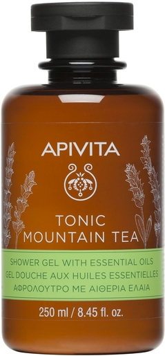 Apivita Gel Douche aux Huiles Essentielles Tonic Mountain Tea 250ml | Bain - Douche