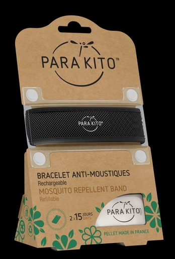 Para&#039;Kito Bracelet Noir | Anti-moustiques - Insectes - Répulsifs 
