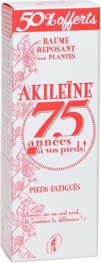 Akileine Rouge Baume Reposant 75ml (50% offert) | Echauffement - Transpiration