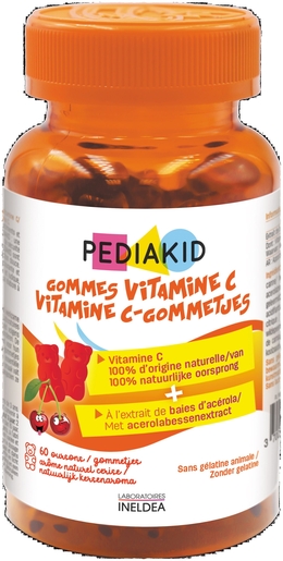Pediakid Gummies Vitaminen C 60 Kauwgommen | Vitamine C