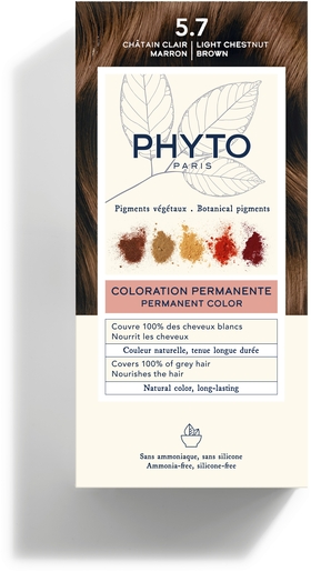 Phytocolor Kit Coloration Permanente 5.7 Châtain Clair Marron | Coloration