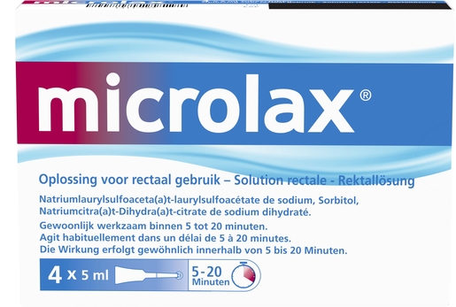 Microlax Solution Rectale 4 x 5ml | Constipation