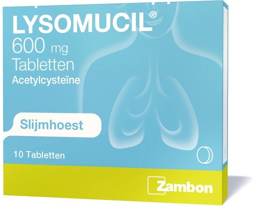 Lysomucil 600mg 10 Tabletten | Vette hoest