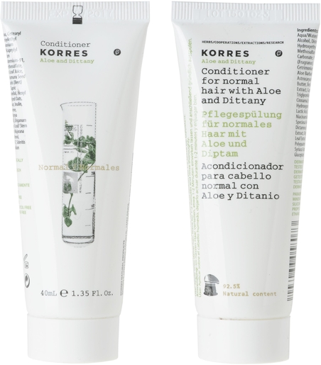 Korres Hydraterende Conditioner Aloë &amp; Essenkruid 40 ml | Beauty to Go