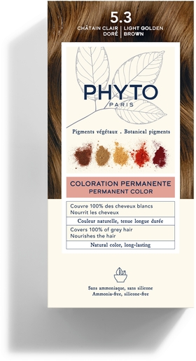 Phytocolor Kit Coloration Permanente 5.3 Chatain Clair Doré | Coloration