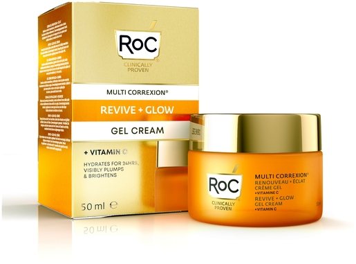 Roc Multi Correxion Renouveau + Eclat Crème Gel 50ml | Peau dévitalisée