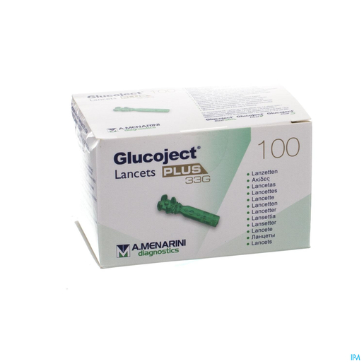 Glucoject Lancets Plus 33g 100 44121 | Diabetes - Glycemie
