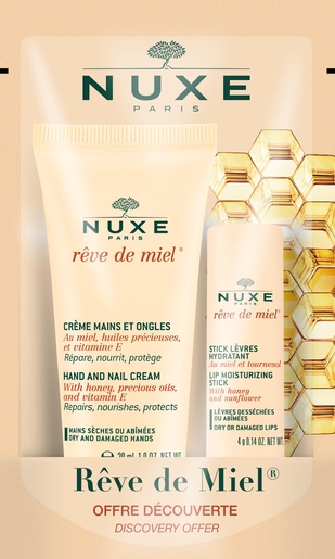 Nuxe Rêve De Miel Stick Lèvres 4g + Crème Mains 30ml | Lèvres