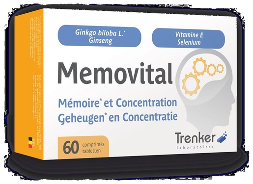 Memovital 60 Tabletten | Geheugen - Concentratie