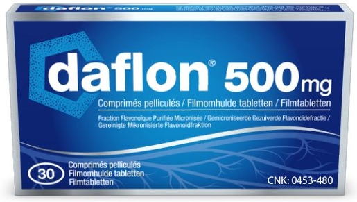 Daflon 500mg 30 Comprimés | Hémorroïdes