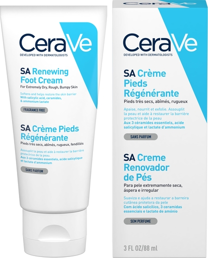 CeraVe SA Crème Pieds Régénerante 88ml | Pieds secs