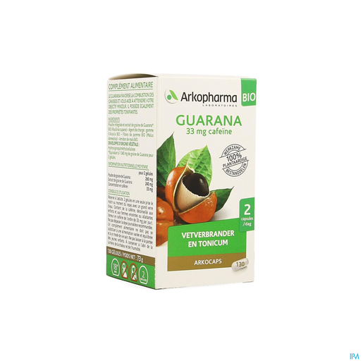 Arkogelules Guarana Bio Caps 130 | Afslanken en gewicht verliezen