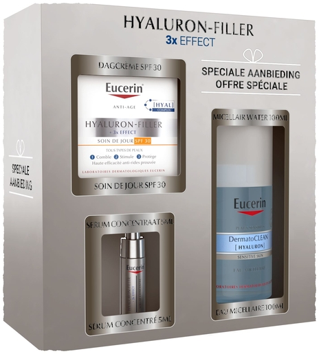 Eucerin Coffret Hyaluron-Filler +3x Effect 3 Produits | Antirides - Anti-âge