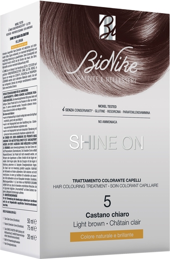 BioNike Shine On Haarverzorging Kleuring 5 Licht Kastanjebruin | Kleuringen
