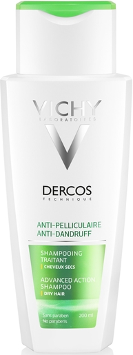 Vichy Dercos Shampooing Anti-Pelliculaire pour Cheveux Secs 200ml | Antipelliculaire
