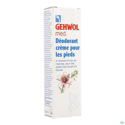 Gehwol Med Déodorant Crème Pieds 75ml | Pieds fatigués