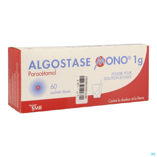 Algostase Mono 1g 60 Sachets de Poudre | Maux de tête - Douleurs diverses