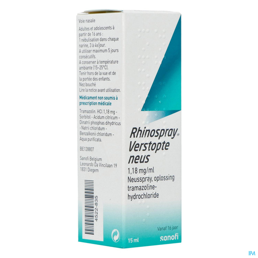 Rhinospray Microdoseerflacon 15ml 1,18mg/ml | Verstopte neus - Neussprays of -druppels