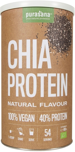 Purasana Chia Protein Natural Poudre 400g | Régimes protéinés