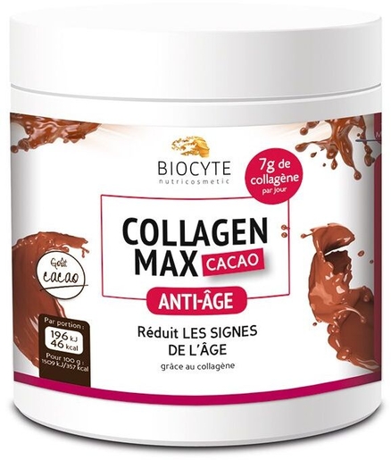 Biocyte Collagen Max Poudre Cacao 260g | Anti-âge