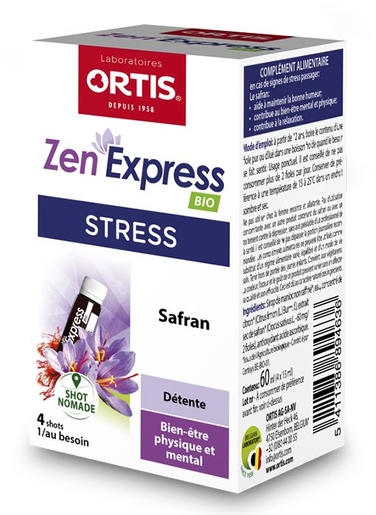 Ortis Zen Express Bio Shot 4x15ml | Stress - Nervosité