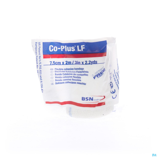 Coplus Bande Coh.z/latex7,5cmx2,0m Wit 7210030 | Verbanden - Orthopedie