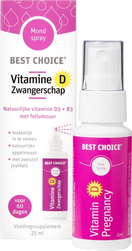Best Choice Mondspray Vitamine D Zwangerschap 25ml | Vitaminen D