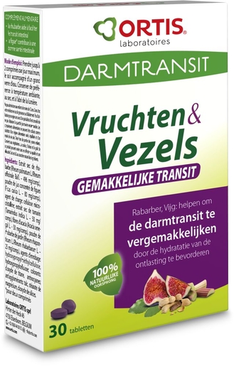 Ortis Vruchten &amp; Vezels Regelmatige Transit 30 Tabletten | Vertering - Transit