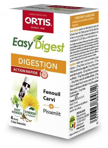 Ortis Easy Digest 4 Fioles x15ml | Nausées - Vomissements - Digestion